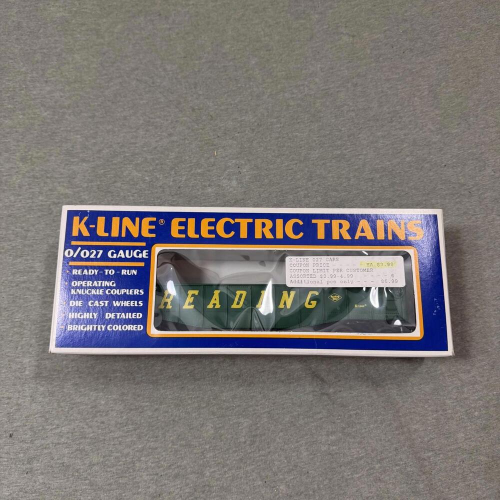 Vintage K-Line Reading RDG 6515 Gondola Train Car O Gauge Model New In‎ Box